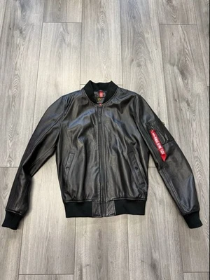 Alpha Industries Ma-1 Chaqueta Bomber Cuero Foto 1 de 4
