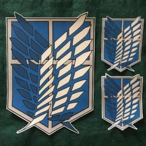 Attack on Titan - Back Patch Dark (28cm) & 3 small Front Pocket Arm Logos - Picture 1 of 1