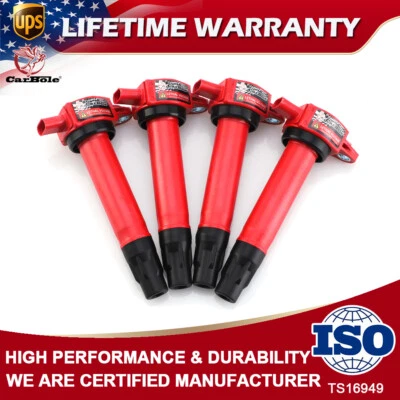 Paquete de 4 bobinas de encendido para Dodge Caliber Avenger Jeep Compass C1587 4606824AB 2,0 L Foto 1 de 4