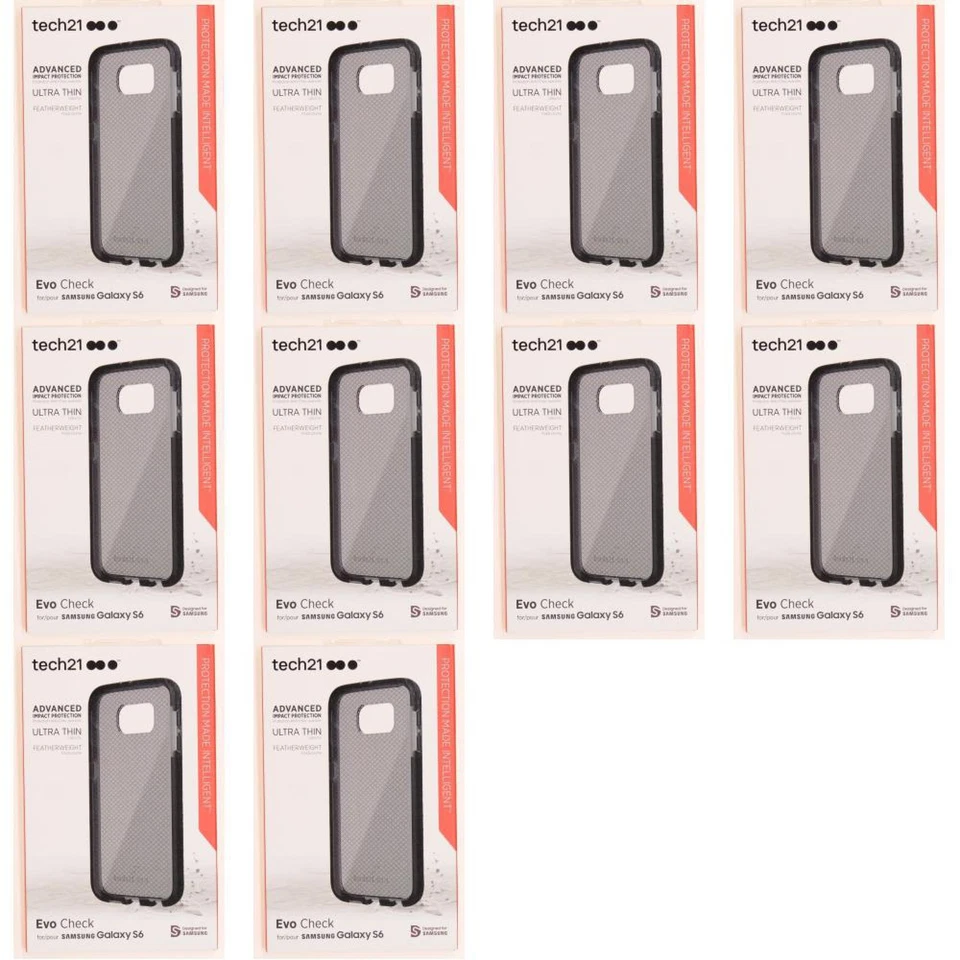 LOT OF 10 Tech21 Case Samsung Galaxy S6 - Smokey Black Smokey Grey Galaxy S6 - Image 1 of 4