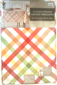 Town & Country Autumn Gingham Oblong Tablecloth 60" x 144" - Picture 1 of 4