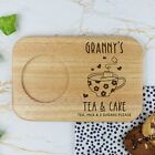 Personalised Grandma's Tea & Cake Board Wood Snack Tray Mother's Day Nana Granny