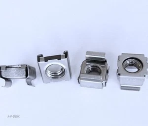  Vierkant - Käfigmuttern 9039 Edelstahl VA Käfigmutter M6 M8 M10 Blechmuttern - Bild 1 von 1