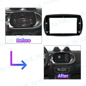 9'' Car Radio Stereo Dash Frame Panel Fascia Bezel for Benz Smart Fortwo 2015-20 - Picture 1 of 4
