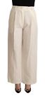 Jucca Pants Off White Cotton High Waist Straight Women Trouser It40/Us6/S