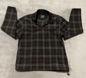Chaps Fleece Pullover Men's Size Large Color Plaid Red & Blue, White Big & Tall - Picture 1 of 6