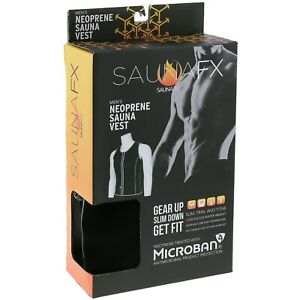NEW SaunaFX Men's Neoprene SAUNA VEST Slimming Fitness Sweat Gym Body Shaper Hot
