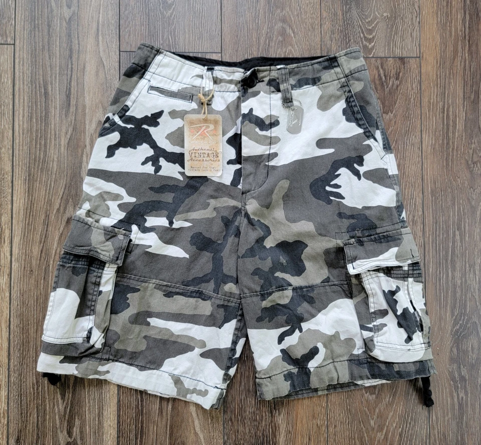 Rothco Shorts 2525 City Camo Vintage Infantry Utility Men's Size Small - Image 1 of 4