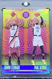 ✨ TRUE GOLD /10 2020 Panini Illusions Double Vision Kawhi Leonard Paul George LA - Bild 1 von 2