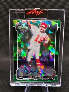 Leaf Vibrance Joe Montana 2022 automático verde hielo agrietado 7/9 San Francisco 49ers - Imagen 1 de 2