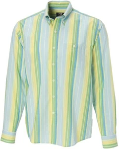 CUTTER & BUCK MENS L/S Fisk Stripe DRESS SHIRT SZ:2XB 2XL XXL NWT BCW01831 - Picture 1 of 4