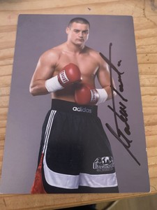 Markus Tomala Signed Photo Card. Heavyweight Boxing Memorabilia Autographs