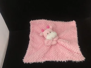 Baby Essentials Pink Giraffe Plush Girl Swirl Blanket Security Lovey Furry - Picture 1 of 10