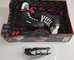 Tour Kid's Adjustable (size 13-3) inline and roller skates, Q91, Black / Red - Picture 1 of 12