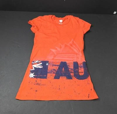 Nueva Camiseta Para Mujer K-Swiss Roja Gráfica Australia Cuello Redondo Informal Pequeña W1 Foto 1 de 4