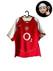 2004 2006 Arsenal England Nike Home Kit Vintage Retro Soccer Jersey Shirt Tee UK