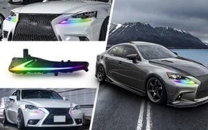 RGB Dazzle Daytime Running Lights For 2013-2016 Lexus IS200t/300 IS250 350 F DRL - Picture 1 of 10