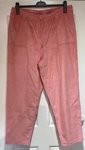 Pantaloni in velluto a coste QVC Denim & Co. Heritage con coulisse, rosa tè, taglia 2XL - Foto 1 di 9