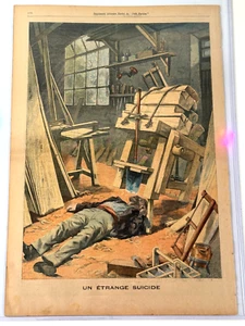 1903 Le Petit Journal Newspaper Strange SUICIDE death MURDER crime COMPLETE - Foto 1 di 2