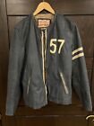 Mens Vintage Chevignon Bad 57 Leather Jacket Size XL  RRP £400 In Good Condition