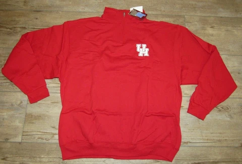 Houston Cougars UH J. America 1/4 Zip Jacket Sweatshirt size Men's XL Cover