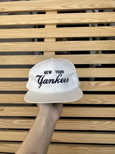 Vintage 90s New York MLB Yankees SnapBack Cap Hat HY Korea - Picture 1 of 6