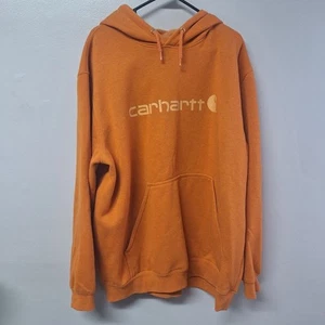 Carhartt Loose Fit Hoodie Orange Mens XL Oversized Long Sleeve Fall Winter Comfy - Picture 1 of 7