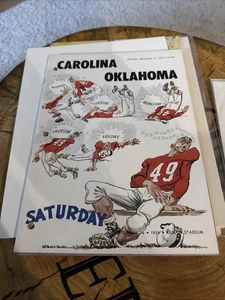 1955 North Carolina Tar Heels Oklahoma Sooners Football Program Wahoo McDaniel - Picture 1 of 19