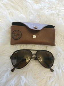Ray Ban Aviator Sunglasses Frames + Case - some small marks on lenses - Picture 1 of 3