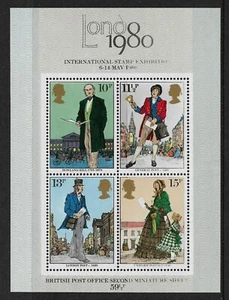 GB 1979 MS1099 var Hill MS Error Black Dry Print Faint/ Missing N Of London MNH - Bild 1 von 1