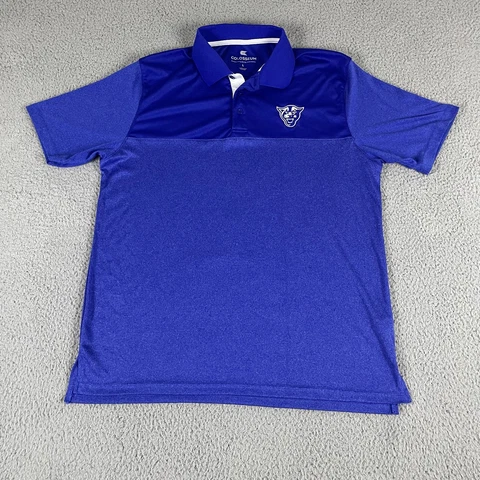 Georgia State Panthers Polo Shirt Mens Large Blue Short Sleeve Colosseum Cover