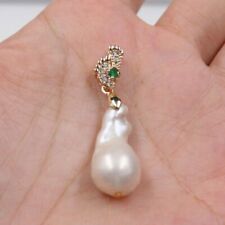 Classic Natural White baroque 20 mm kasumi pearl necklace 18 inch Chain T1055