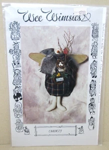 Vintage Wee Wimsies Sewing Pattern Chauncey 9" Plush Snow Angel Boy Primitive - Picture 1 of 3