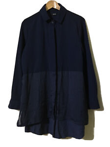 Rococo HK brand navy  blue shirt dress/ long top