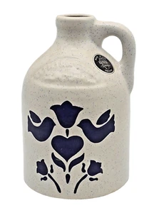 VTG Harris Pottery Jug Stoneware Heart Birds Country Cottage Folk Art Decor Spec - Picture 1 of 10