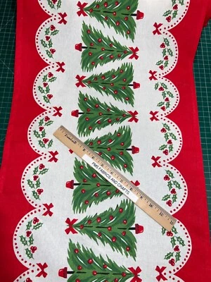 MODA 100% cotton toweling fabric Christmas Tree 920 306 - 16 in x 36 in Large