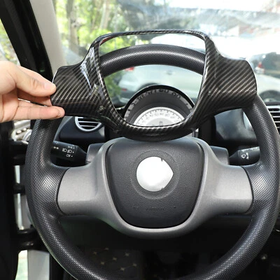 Carbon Look Steering Wheels Frame Cover Fits Smart Fortwo 451 2009-2015 - Image 1 of 4
