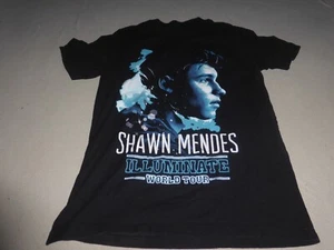 VINTAGE SHAWN MENDES ILLUMINATE WORLD TOUR CONCERT SHIRT BLACK TEE RARE - Picture 1 of 4