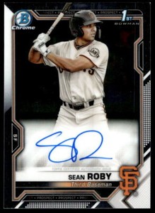 2021 1st Bowman Chrome Auto CPA-SRO Sean Roby Giants Autograph