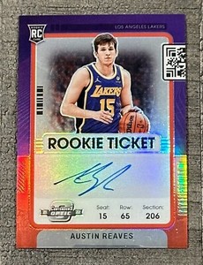 2021-22 AUSTIN REAVES Panini Contenders Optic ROOKIE TICKET AUTO Red /75 🔥