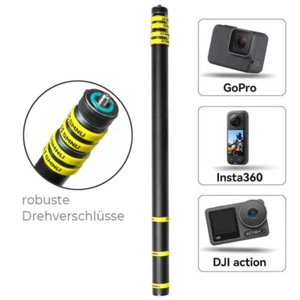 Action Cam Selfie Stick für DJI, GoPro, Insta360 – robust, ausziehbar 42-109 cm - Bild 1 von 6