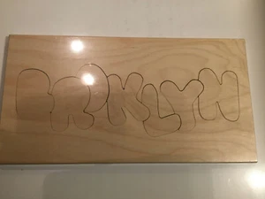 Handgefertigtes USA Stout Sprout Holz Name Puzzled Board "BROKLYN" - Bild 1 von 2