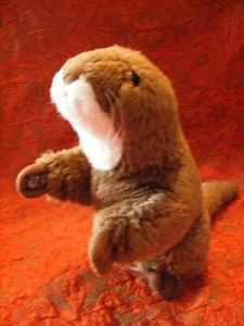 Dowman vintage Beaver Soft Toy stick together hands 11" approx B82 - Picture 1 of 4