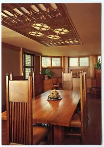 Postkarte Das Esszimmer in Frank Lloyd Wright Haus Oak Park Illinois nicht verschickt - Bild 1 von 2
