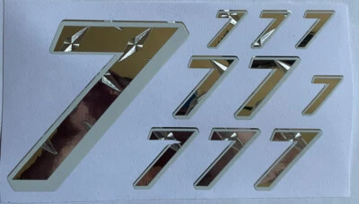 Placa de diamante cromado con sombra blanca #7 caja R/C L2 calcomanías de radiocontrol Foto 1 de 4