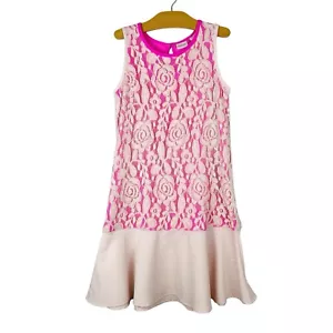 Ted Baker ärmelloses Kleid Blumen Spitze Überzug Mädchen Größe 12 Frühling Ostern - Bild 1 von 11