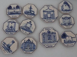 DE COLECCIÓN 50 ANIVERSARIO LANCEROS FUENTES DE VINO DE PORTUGAL 11 POSAVASOS DE CERÁMICA - Imagen 1 de 7