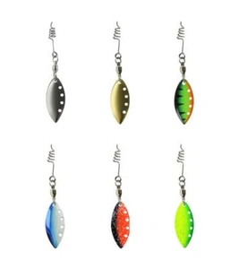 DEGA Spinner-Blättchen Spinnblättchen mit Feder-Schraube ca. 80 mm 2 Stück - Bild 1 von 7