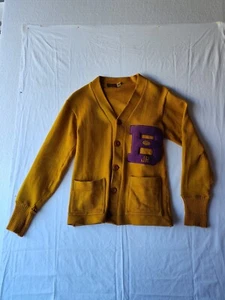 Vintage 50s Varsity Cardigan Letterman Sweater This Is Distressed - Bild 1 von 15