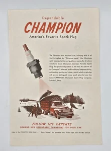1948 Champion Spark Plug Christmas Tree Harvesting/Eveready Battery Print Ad - Picture 1 of 5